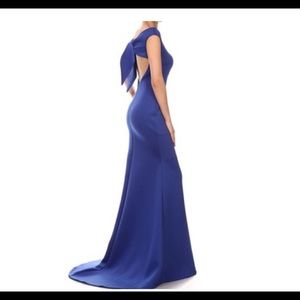Scuba formal gown with open back